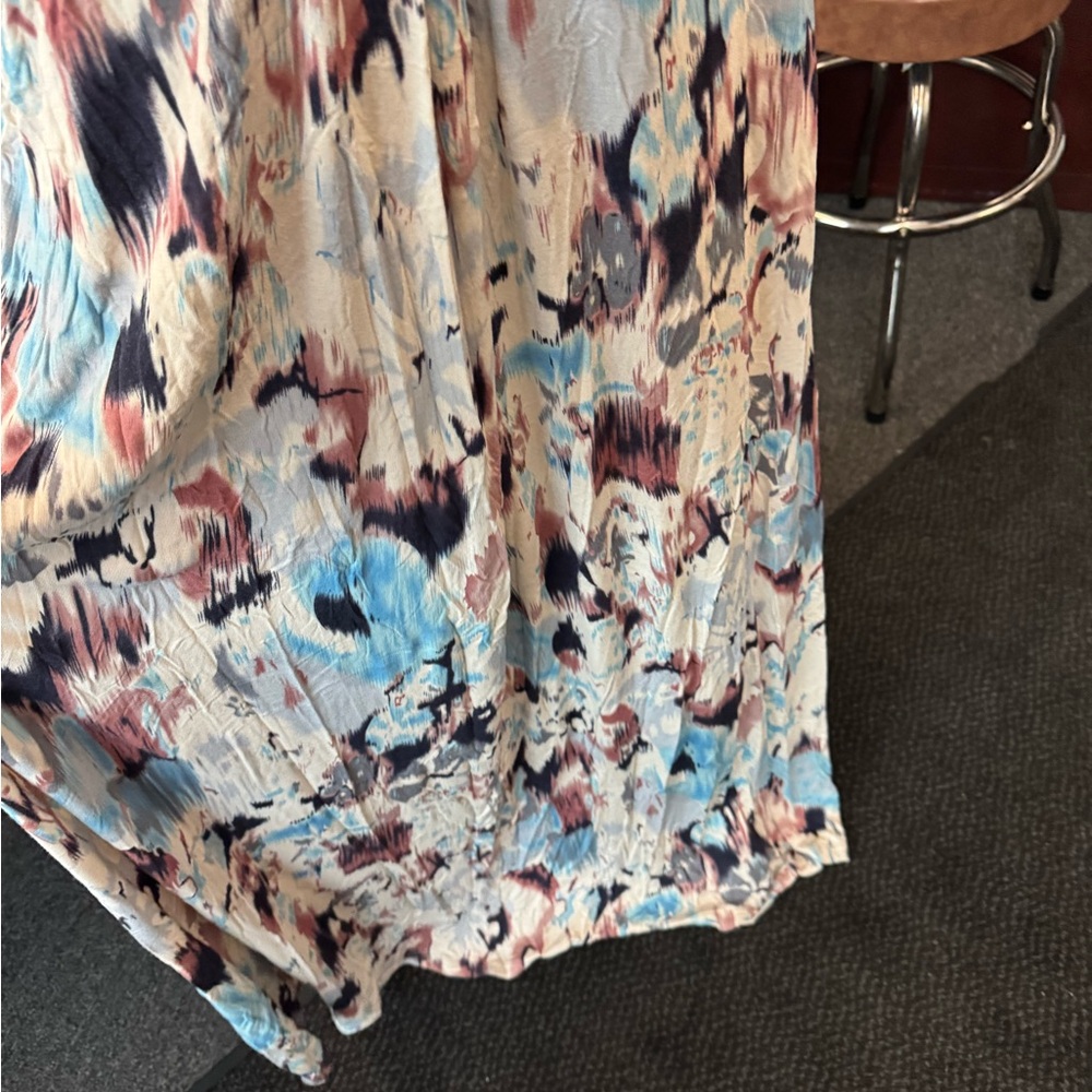 Ashro Cream and Brown Maxi Dress XXXL - Picture 3 of 5
